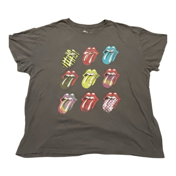 Rolling Stones Other - The Rolling Stones Shirt Mens XL Gray Graphic Logo Lips Tongue